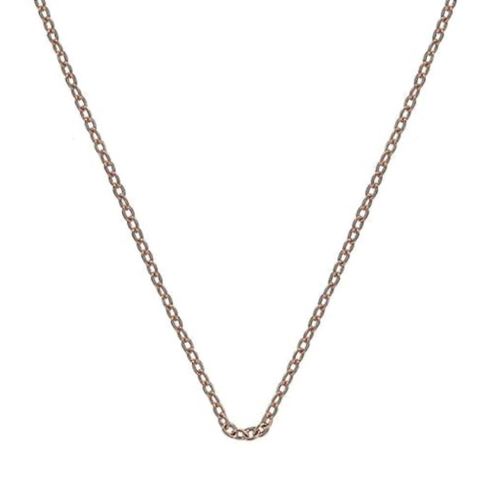 Rose Gold Plate Sterling Silver Trace Chain 18"