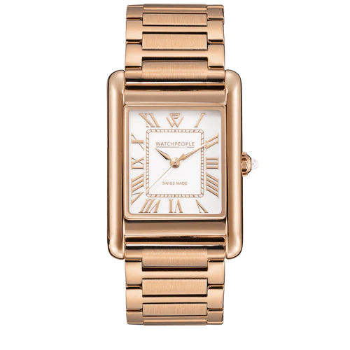 WP6 Metal Shiny RG Strap White RG Dial Watch
