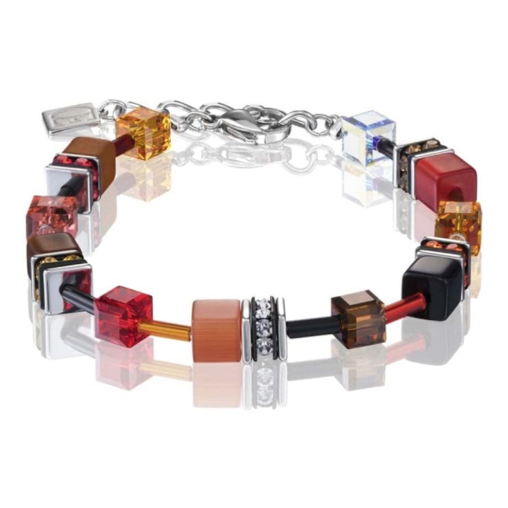Geo Cube Red Orange Bracelet