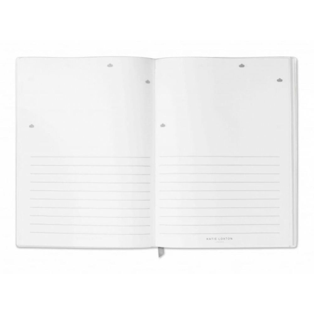 Baby Book - Photo Album And Notebook - Metallic White