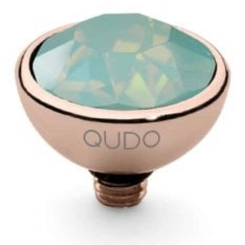 Famosa Rose Gold 10mm Bottone Ring Top Pacific Opal
