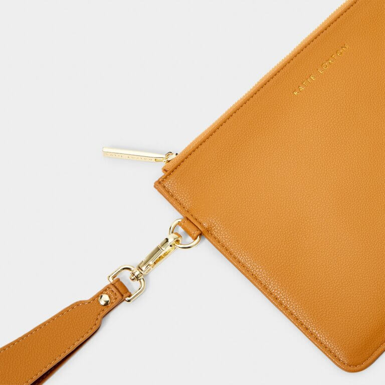 Zana Wristlet Pouch | Dark Amber | 16cm X 24cm X 1.5cm