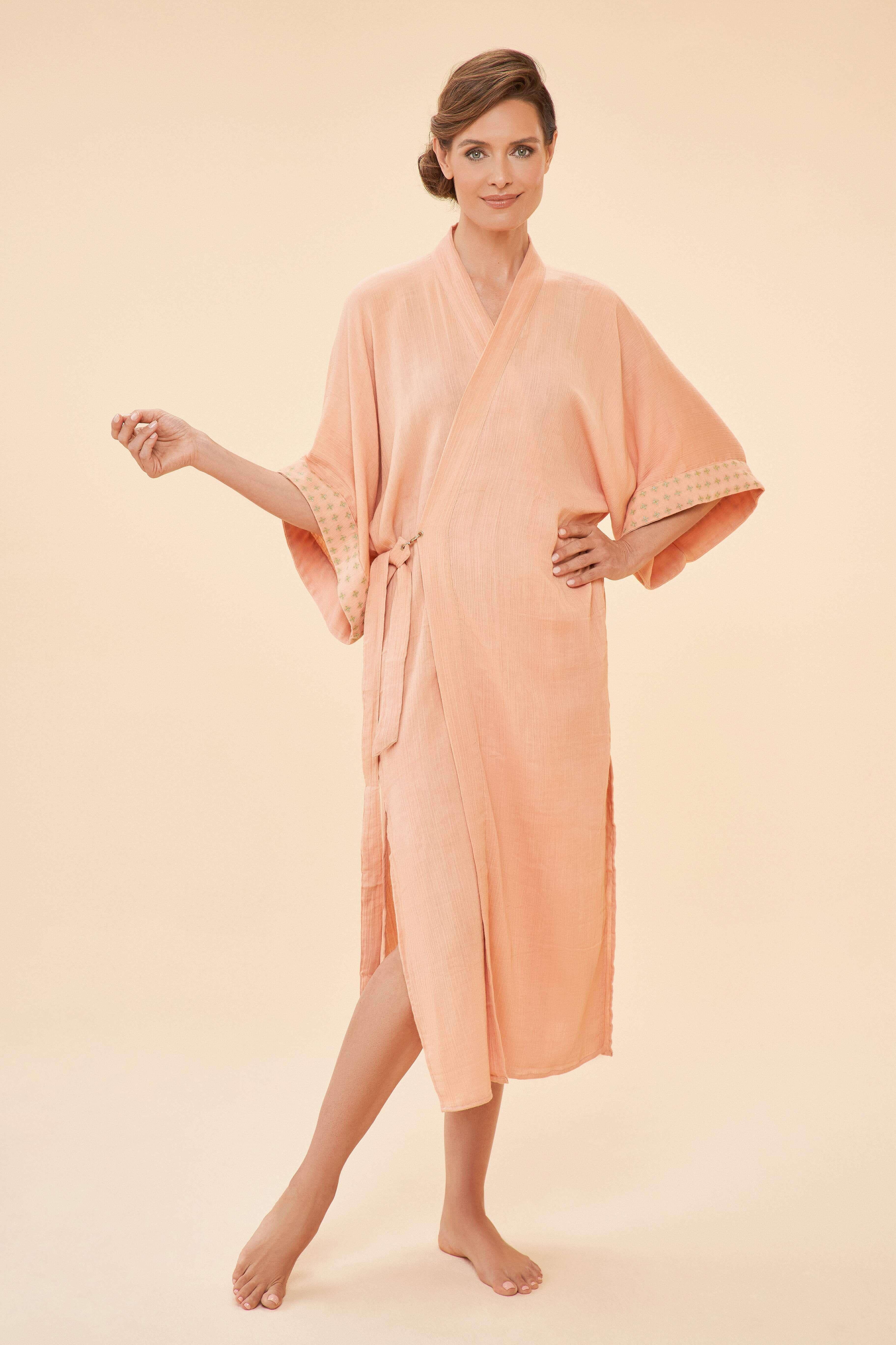 Organic Cotton Retreat Gown In Coral