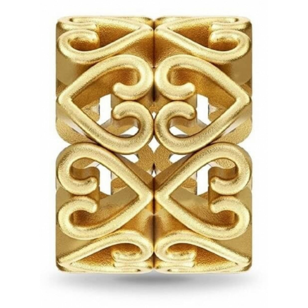 Interlocking Gold Hearts Charm