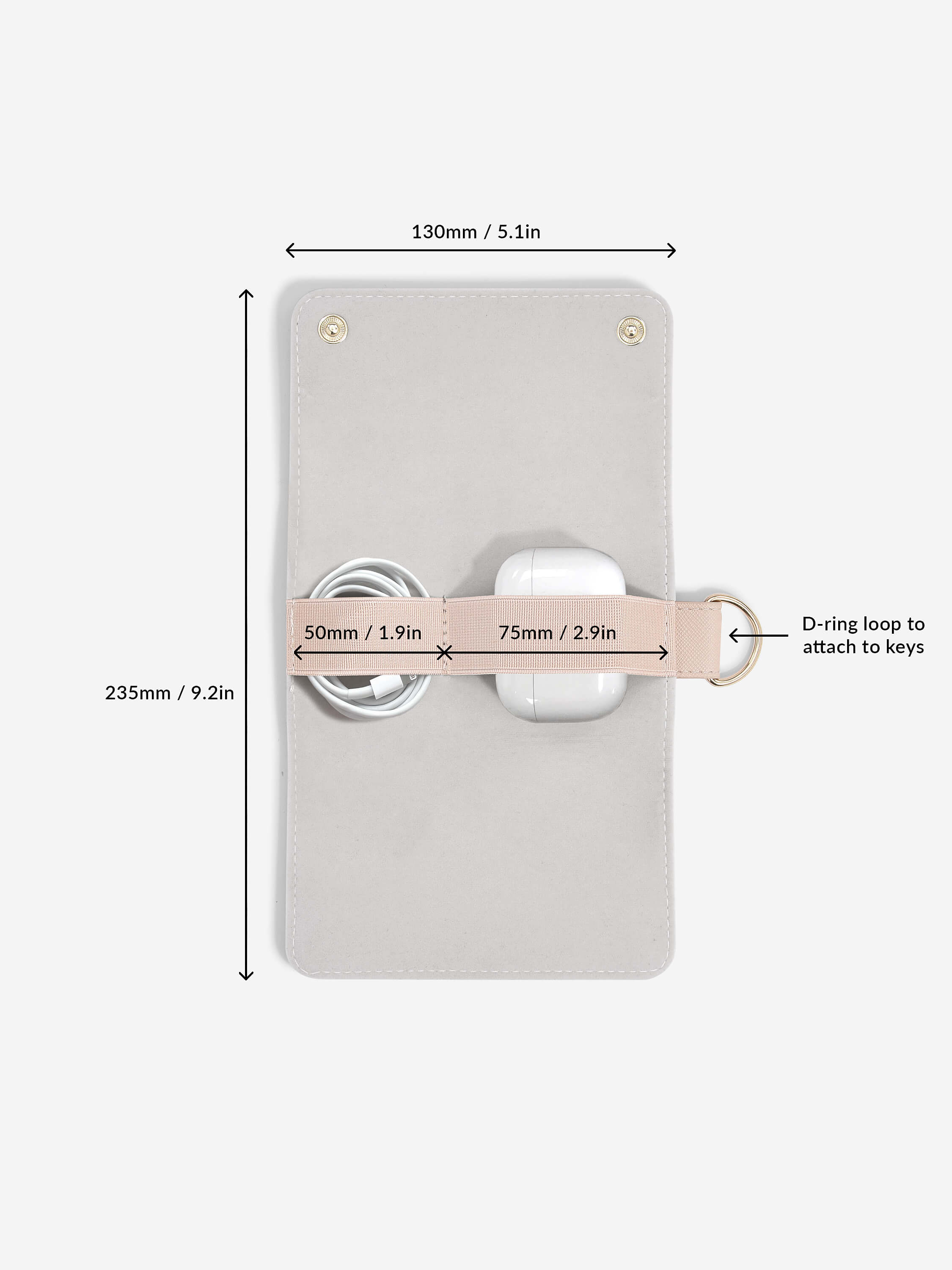 Blush Pink Compact Cable Tidy