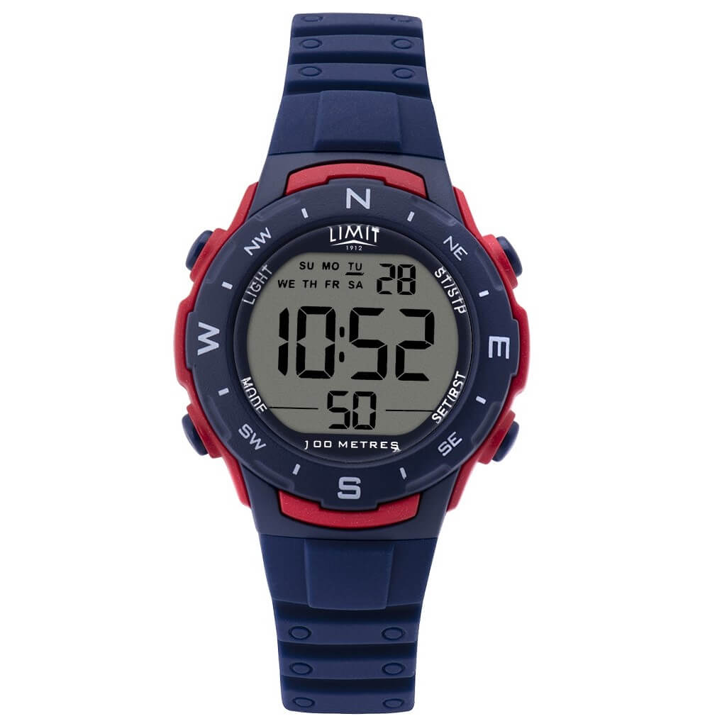 Kids Blue Plastic Digital Multifunctional Watch