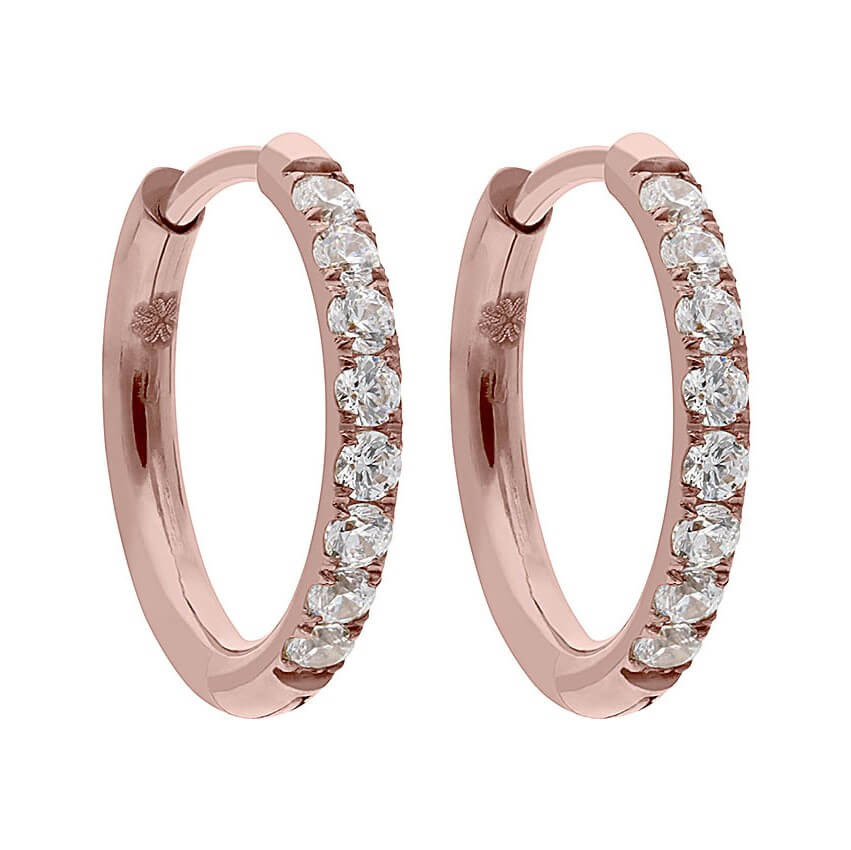 Interc Eternity Rose Gold Earring-15mm