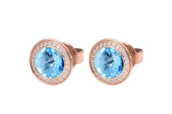 TONDO Deluxe (RG/P) 9mm Aquamarine Stud