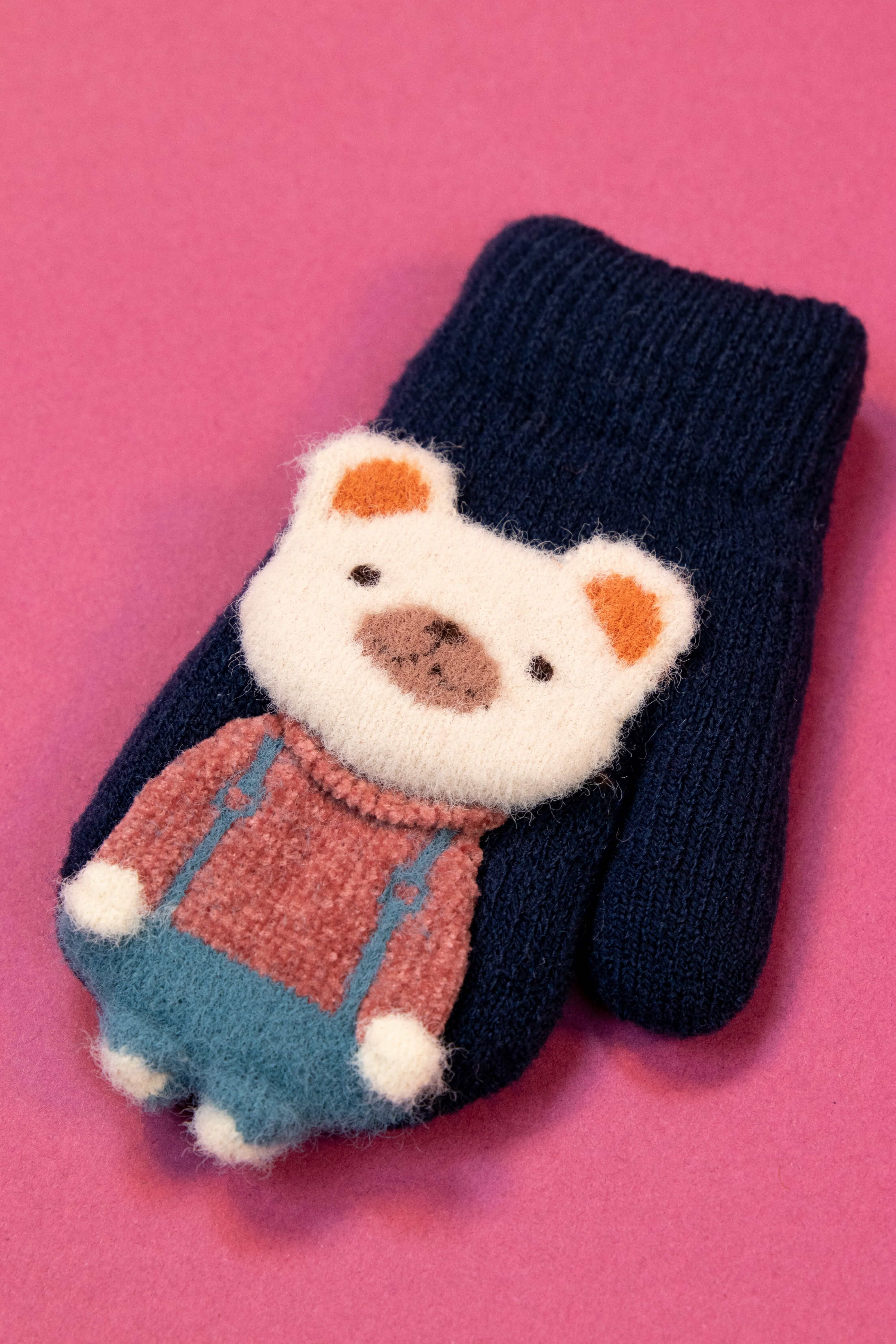 Powder Pal Mittens - Teddy- Navy