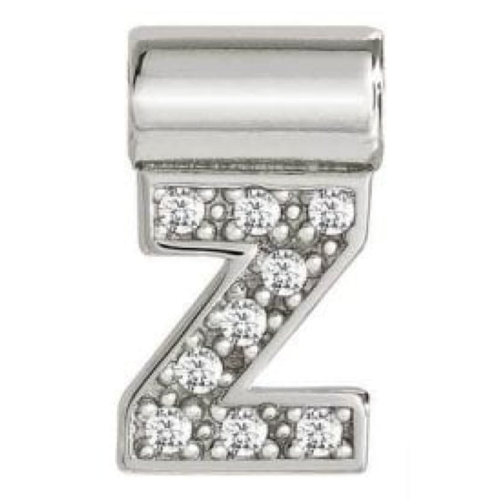 Seimia Silver Cubic Zirconia Letter Z Charm