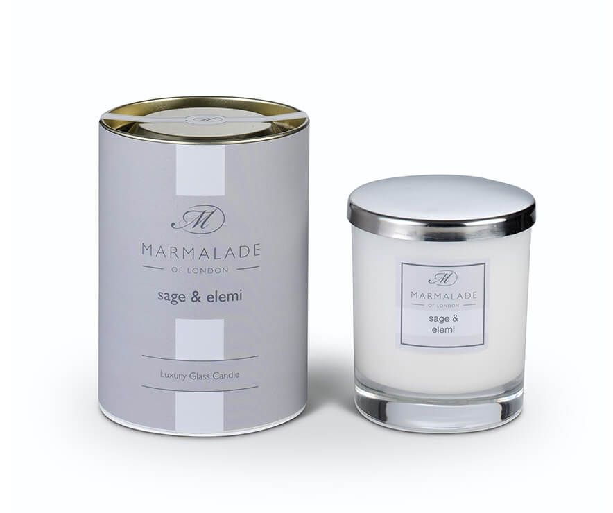 Sage & Elemi Luxury Glass Candle
