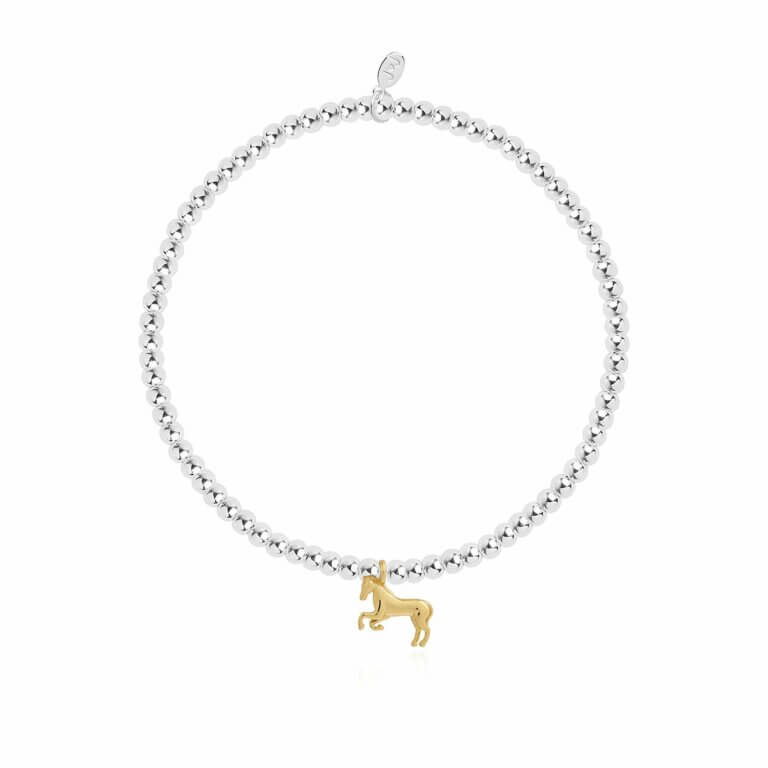 A Little I <3 Horses Bracelet- Silver & Gold