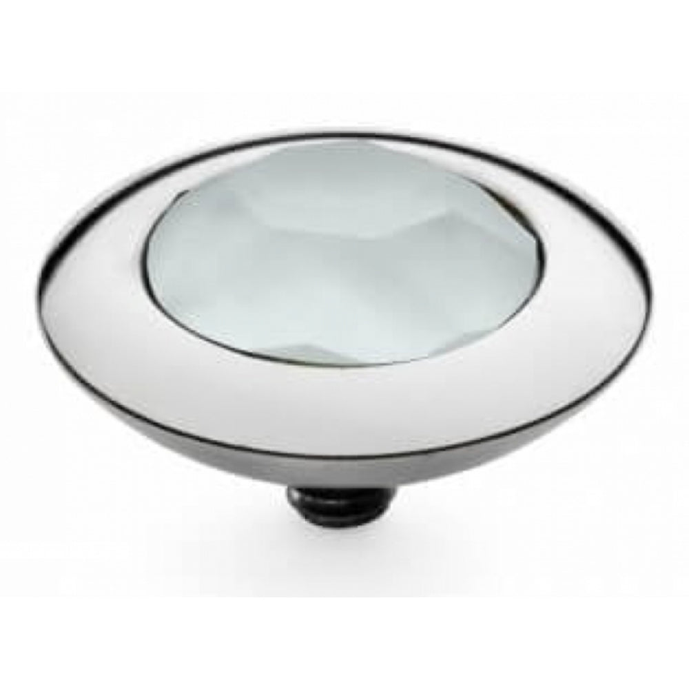 Famosa Stainless Steel 13mm Tondo Powder Blue Ring Top