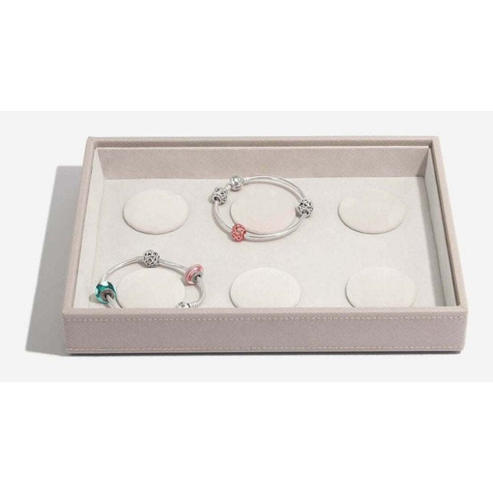 Taupe Classic Charms & 6 Padded Bracelet Section Stacker