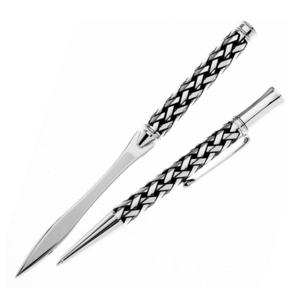 Celtic Plaid Knot Ballpoint Pen and Knife Set