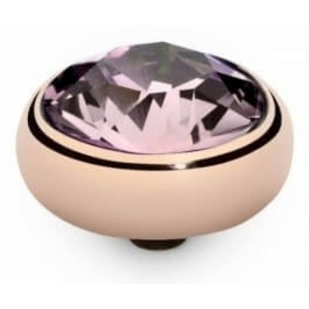 Famosa Light Amethyst Rose Gold Sesto 10mm Ring Top