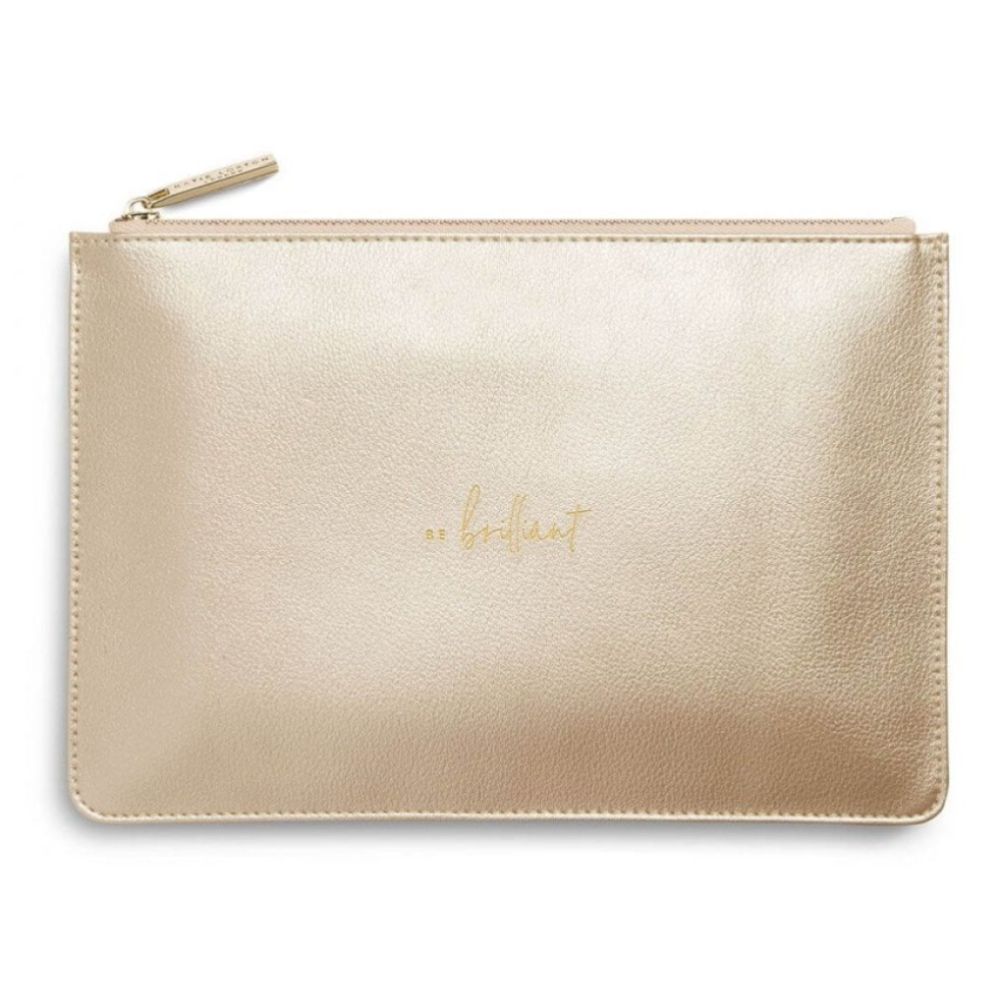 Perfect Pouch | Be Brilliant | Metallic Gold | 16 X 24cm