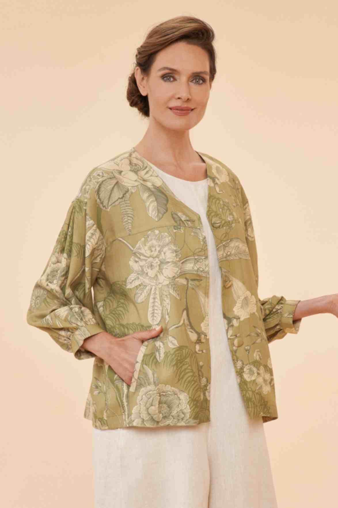 Puff Sleeve Jacket - Olive