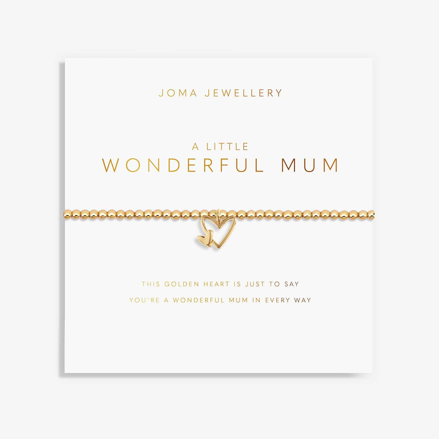 Golden Glow A Little 'Wonderful Mum' Bracelet