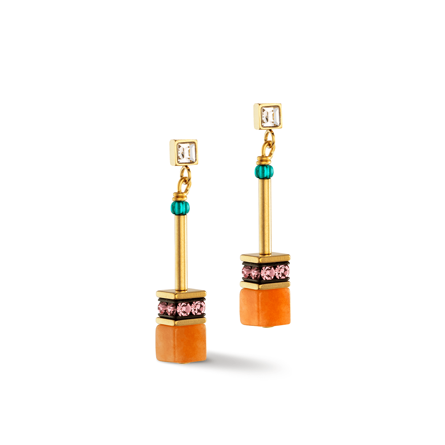 GeoCUBE Multicolour Expressive Earrings With Stickpin