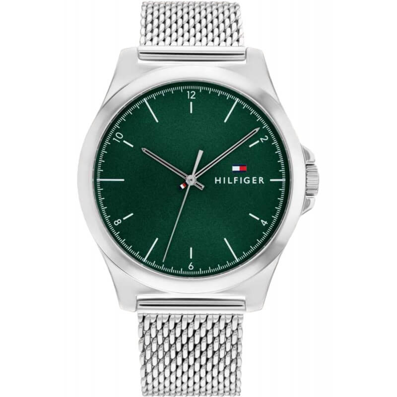 Norris Green Dial Mesh Watch