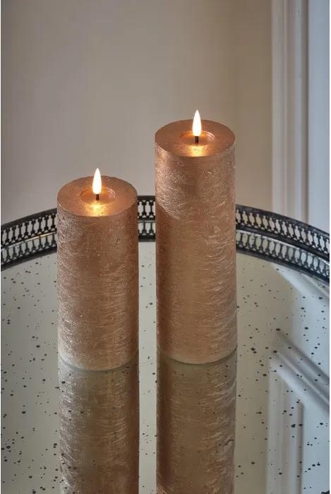 Metallic Candles Dark Champagne 20cm