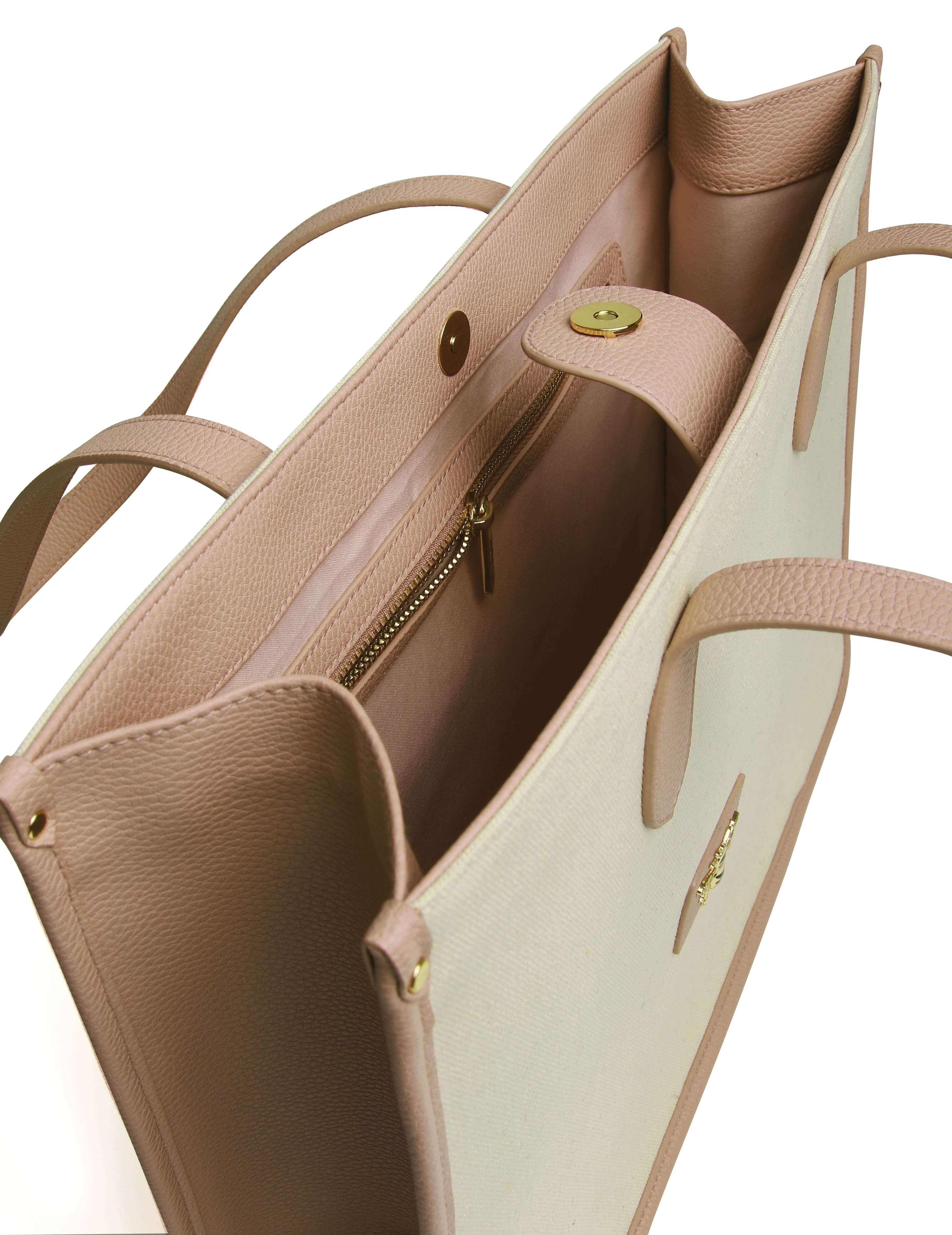 Kingston Canvas Tote Bag In Stone