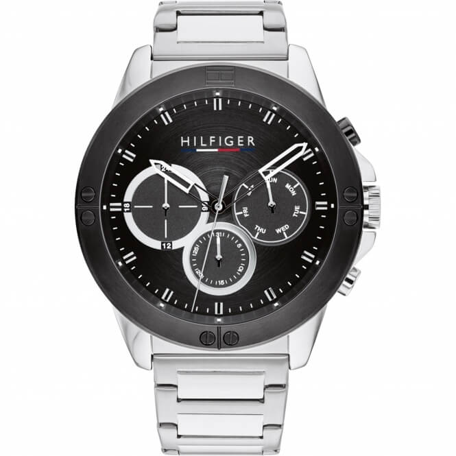Harley Sport Stainless Steel & Ionic Plated Black Steel Gents Watch