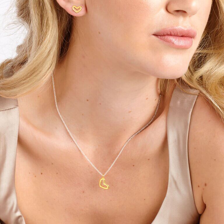 A Little | Fabulous Friend | Silver And Gold | Necklace | 46cm + 5cm Extender