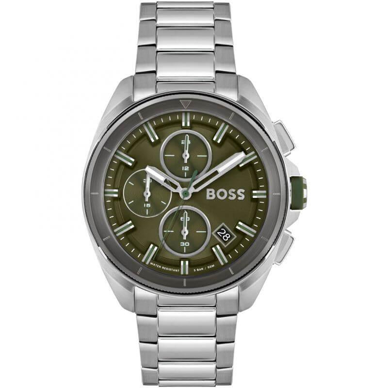 Volane Green Chronograph Dial Steel Bracelet Gents Watch