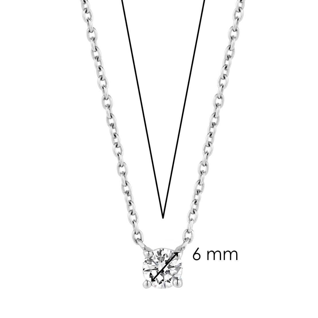 Minimalistic Round CZ Pendant Necklace