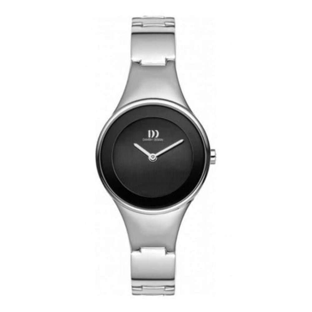 Ladies Stainless Steel Black Dial Bracelet Watch
