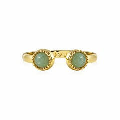 Capri Aventurine Ring- Gold- Size M