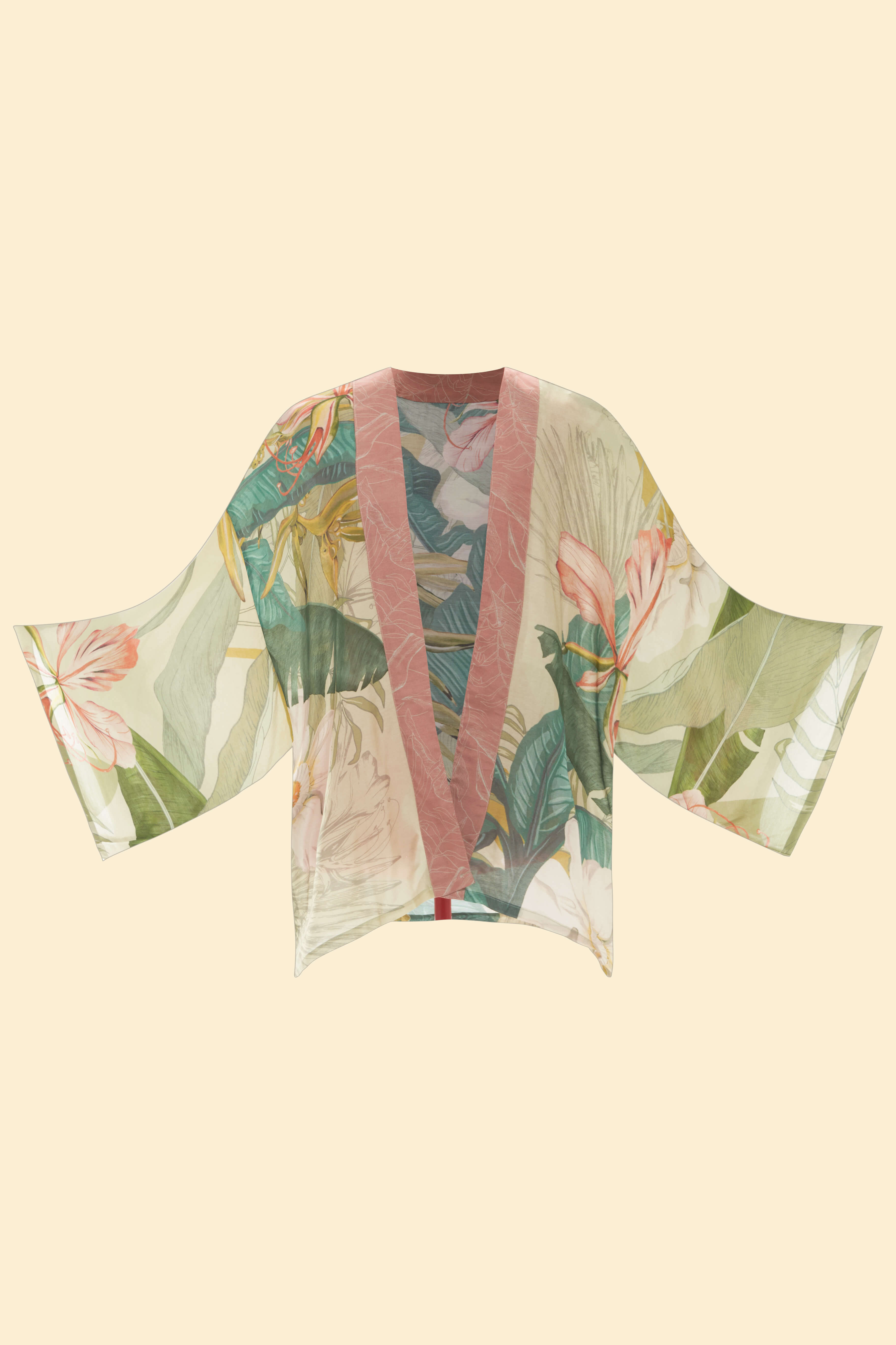Delicate Tropics Kimono Jacket - Sage