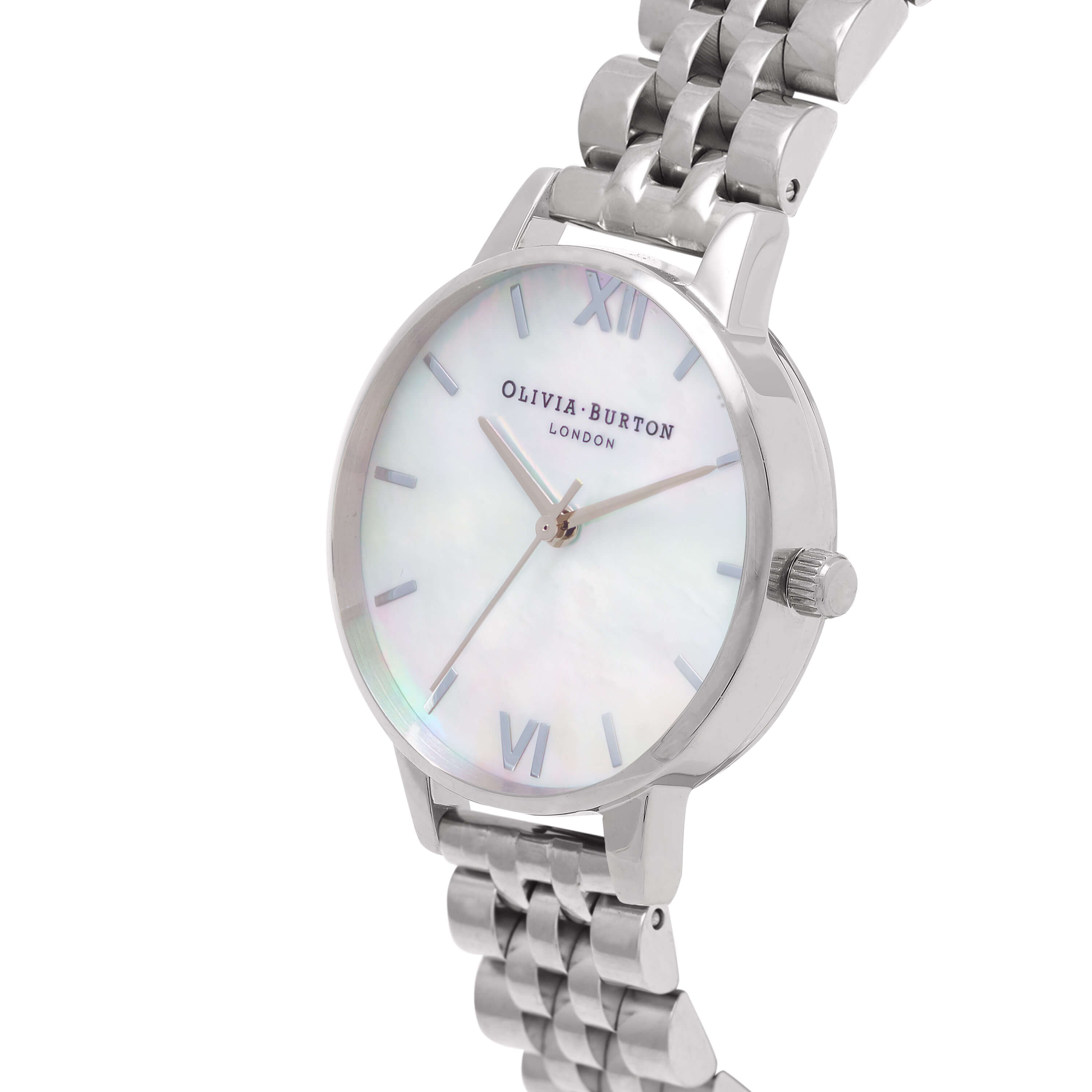 Stainless Steel Mother Of Pearl Bracelet Ladies Watch