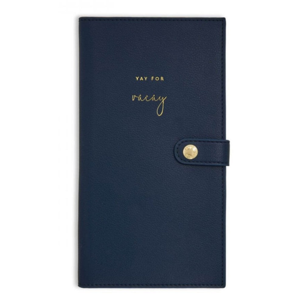 Travel Wallet | Yay For Vacay | Navy | 23 X 12cm