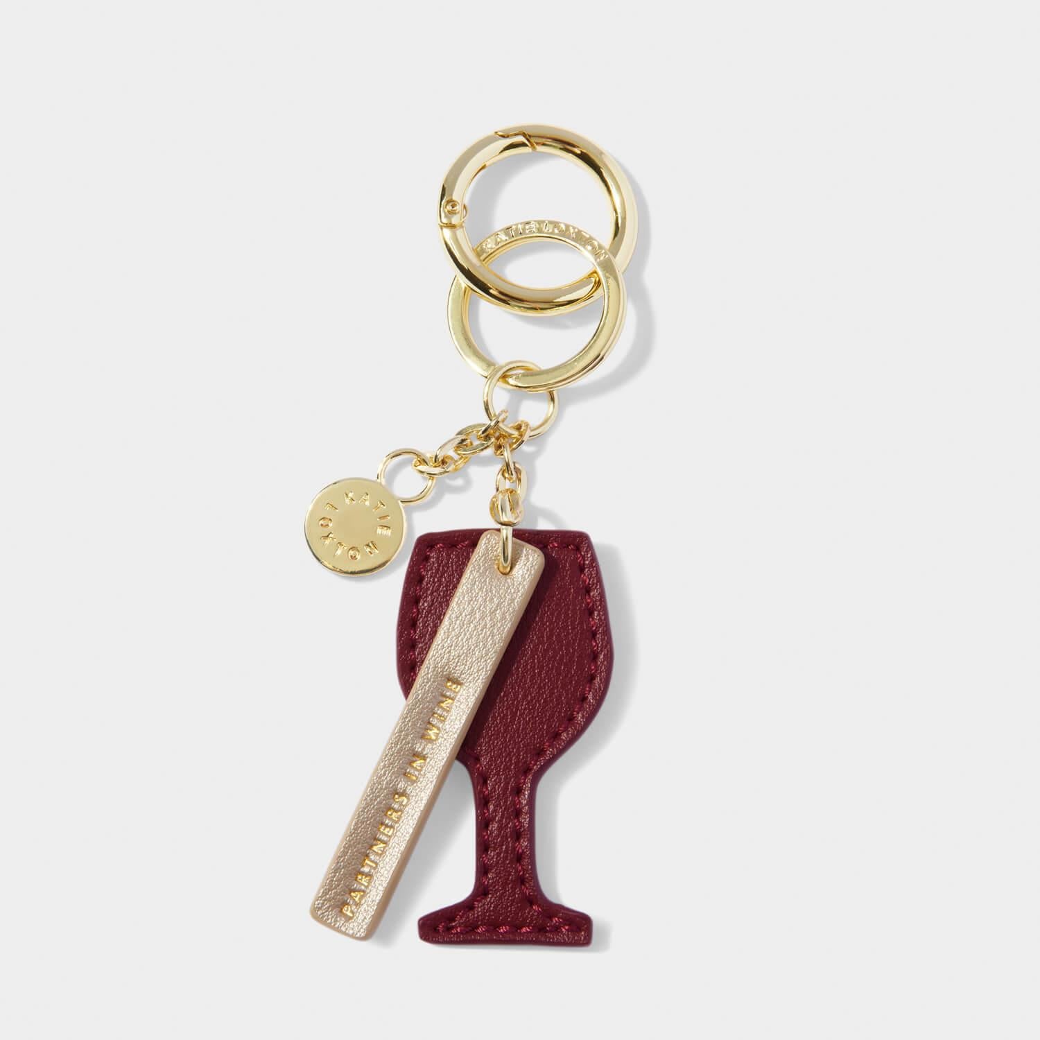 Chain Keyring 'Partners In Wine' in Plum