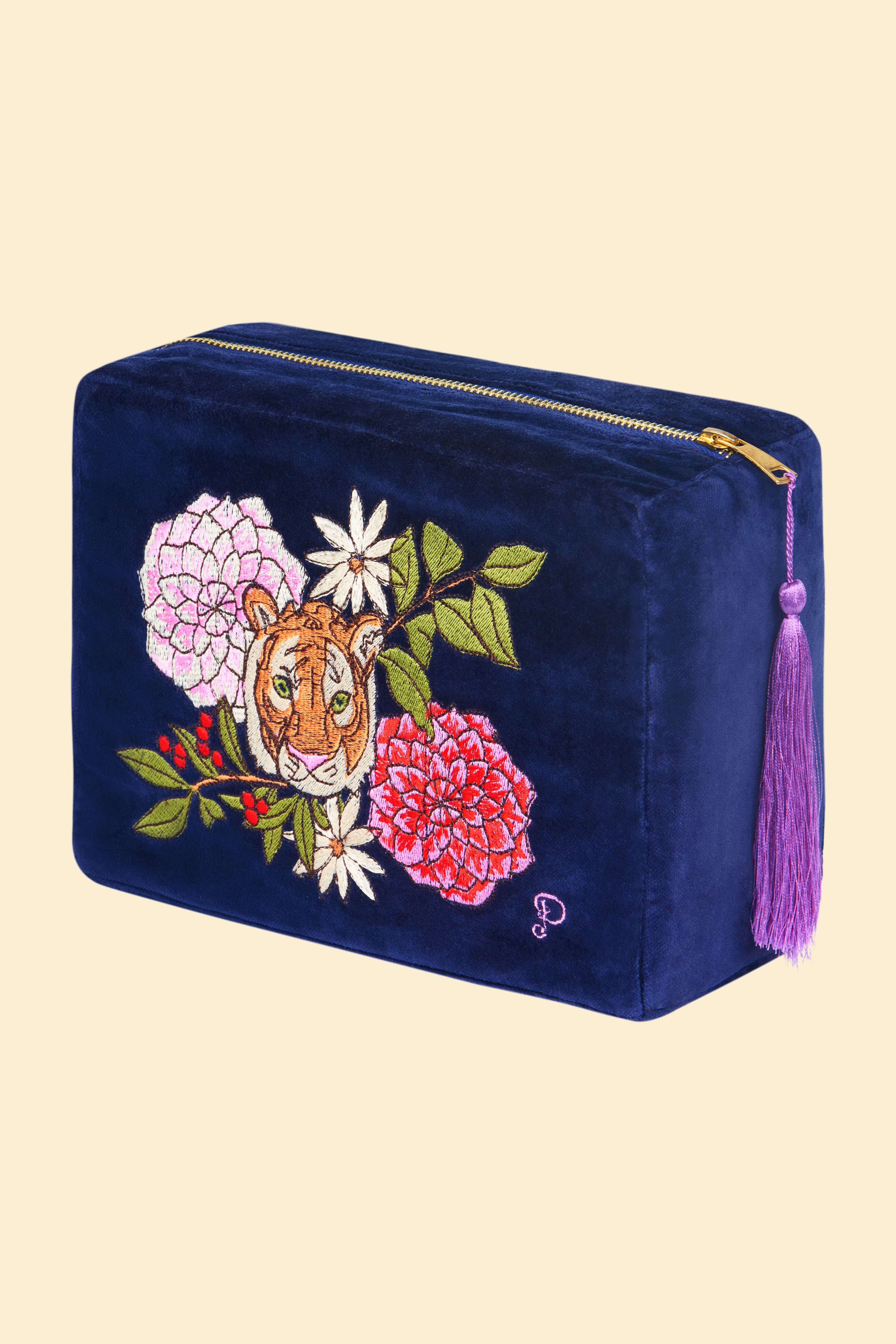 Floral Tiger Face Wash bag