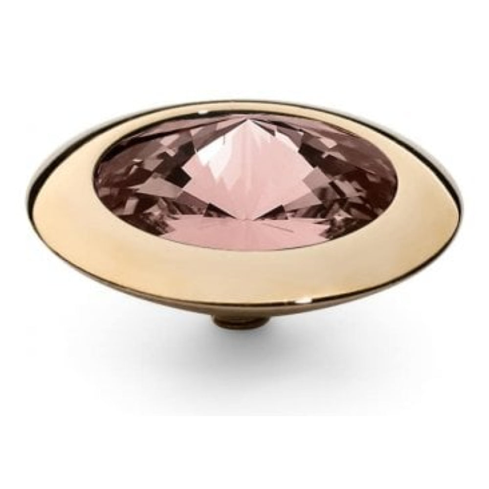 Famosa Gold 16mm Tondo Ring Top Vintage Rose