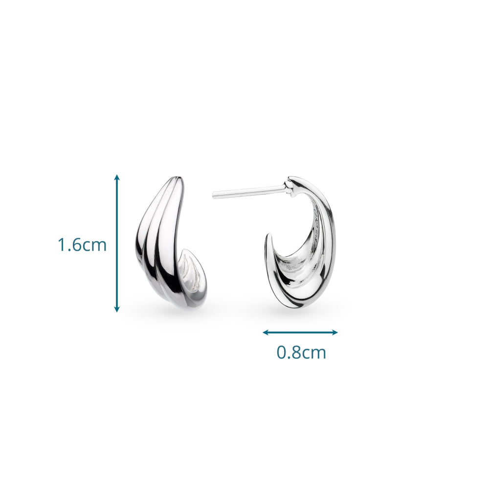 Oceane Shell Wave Hoop Earrings
