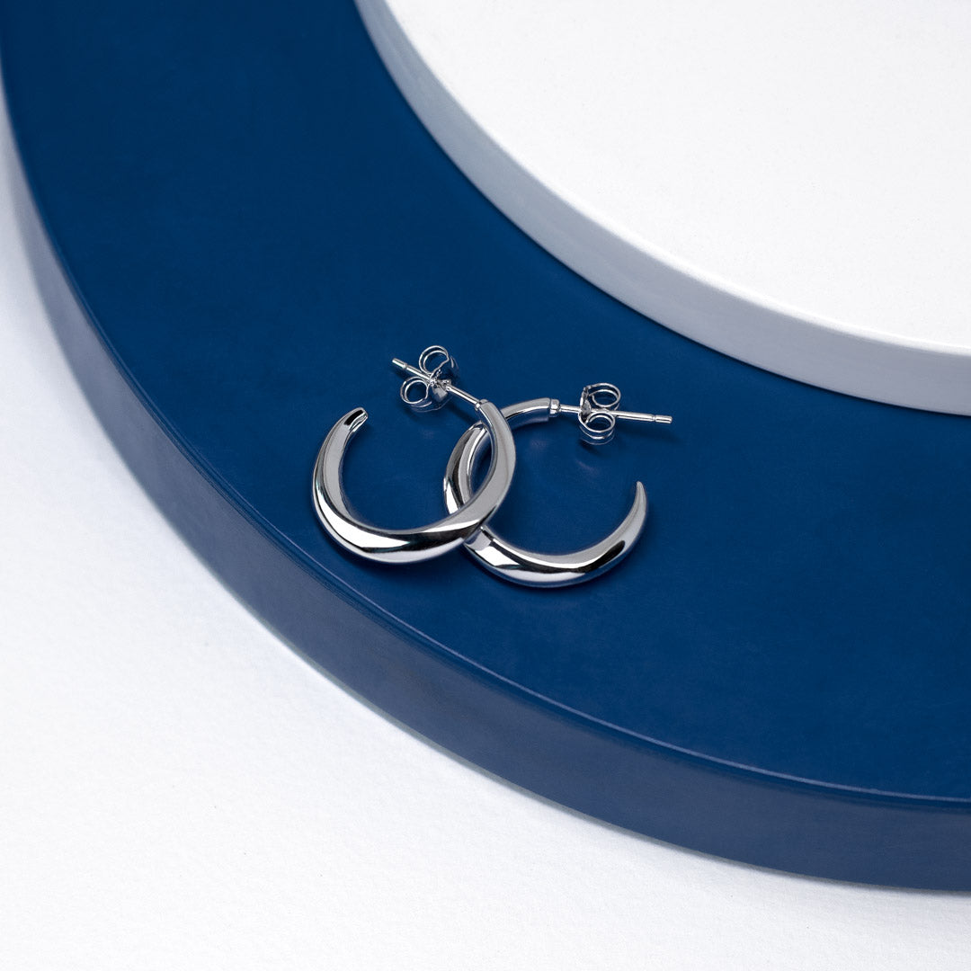 Bevel Cirque Midi Hoop Earrings