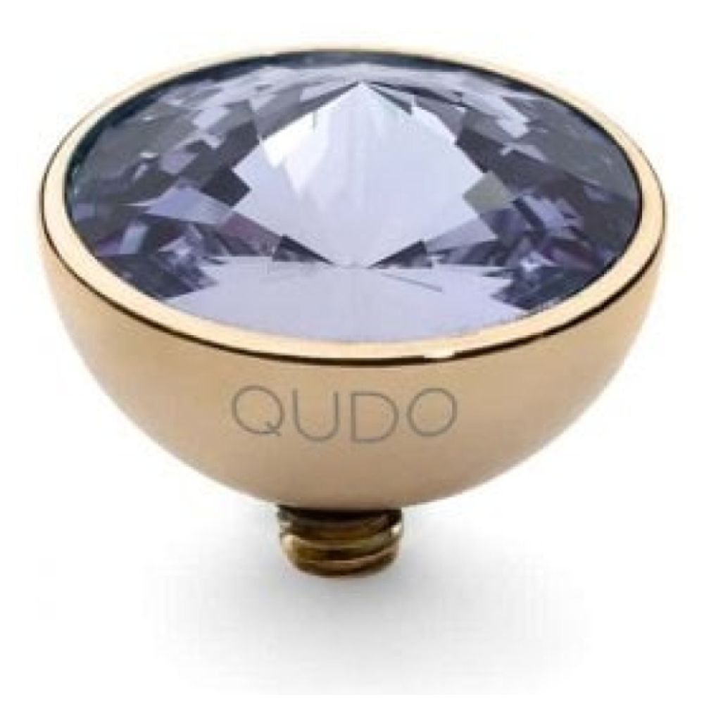Famosa Gold 11.5mm Bottone Ring Top Provence Lavender