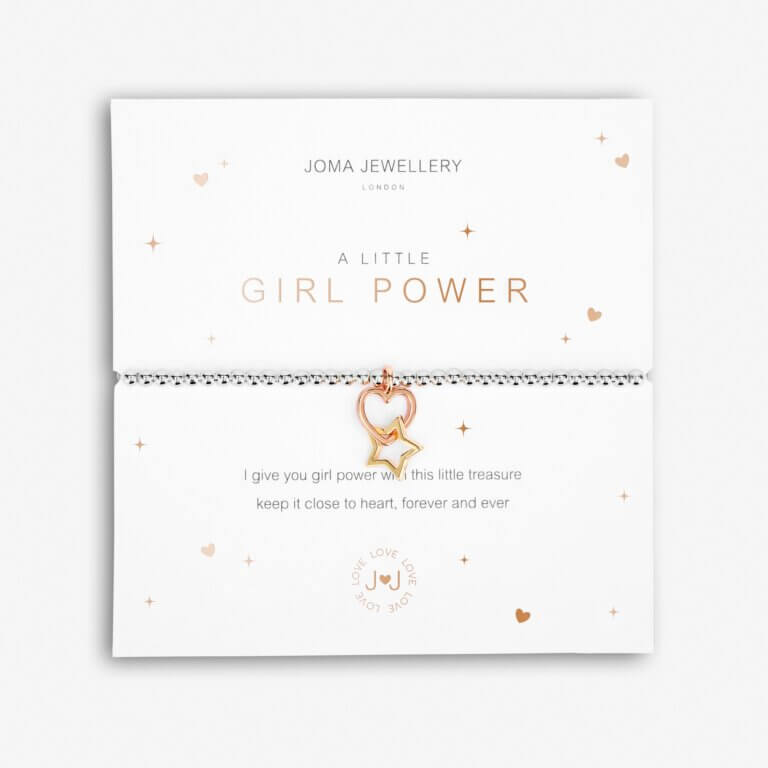 A Little | Girl Power | Silver | Bracelet | 17.5cm Stretch