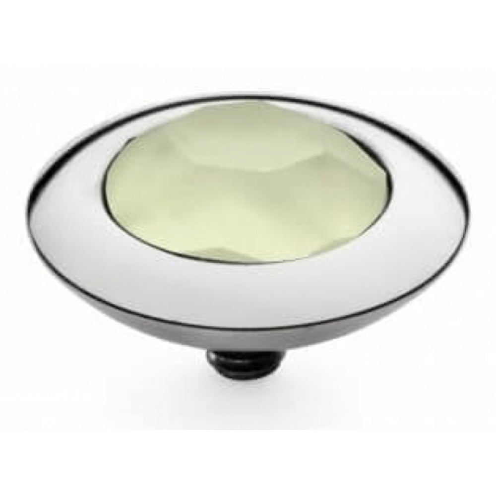 Famosa Stainless Steel 13mm Tondo Powder Green Ring Top