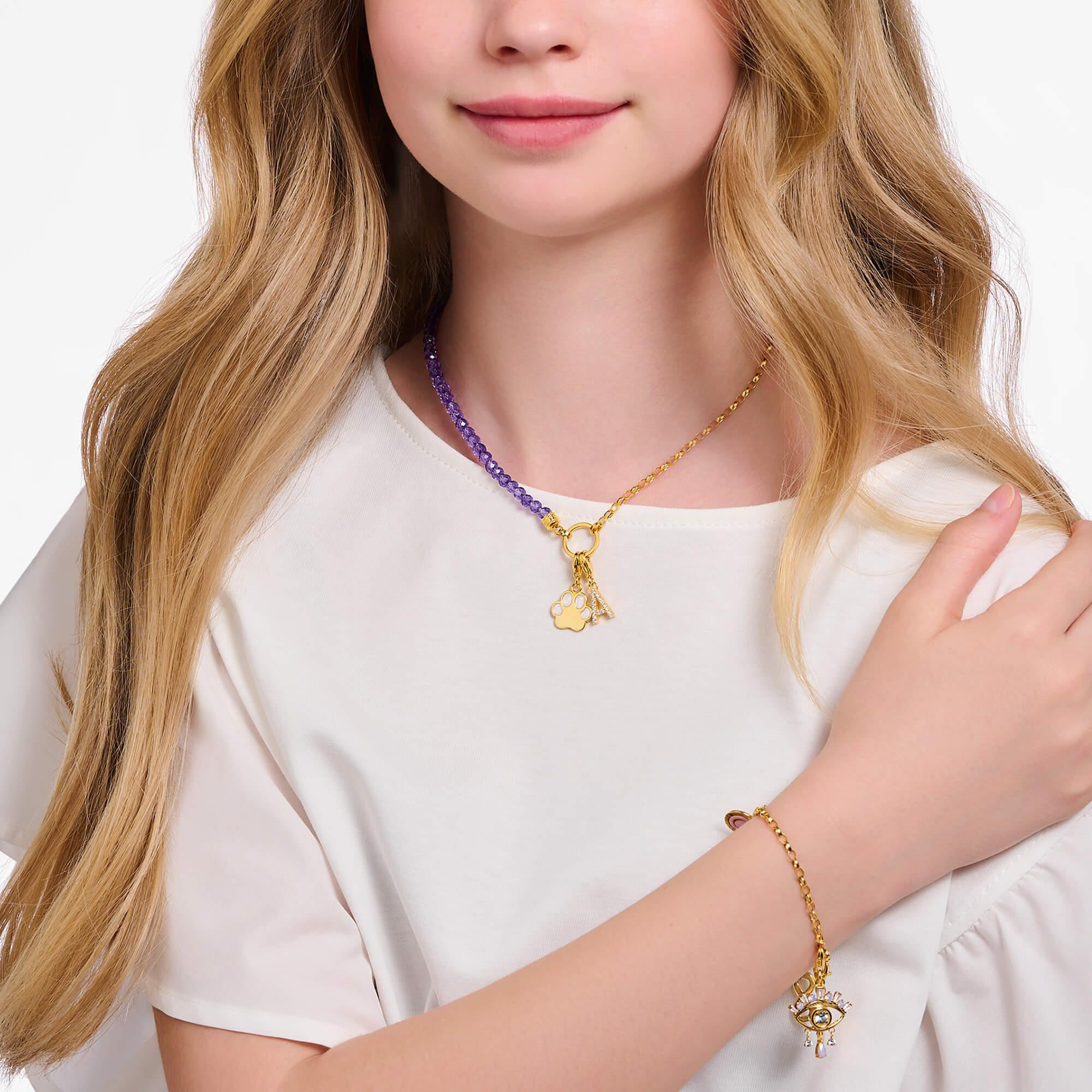 Gold Plated Paw Charm Pendant