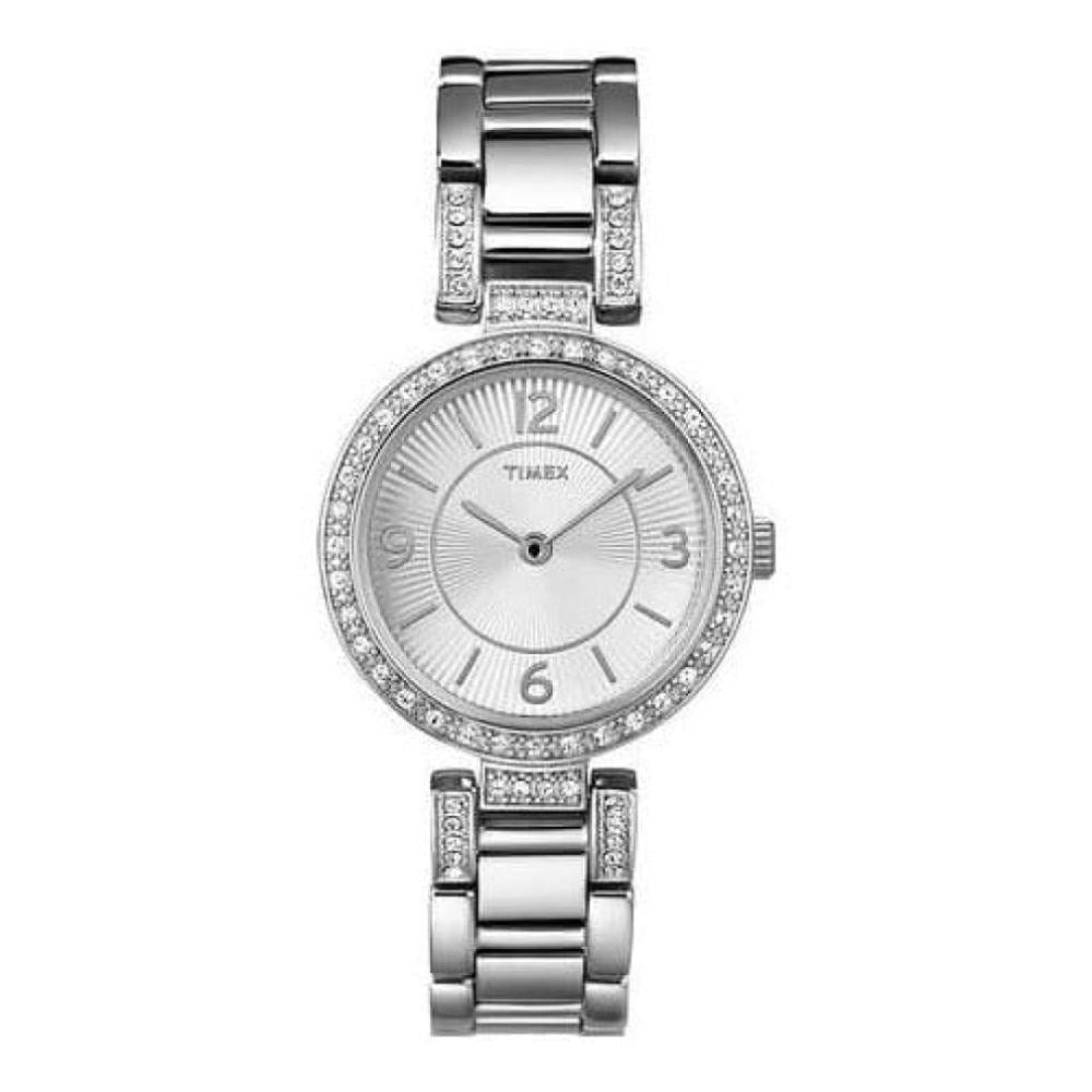 Ladies Crystalized Case Stainless Steel Bracelet Watch