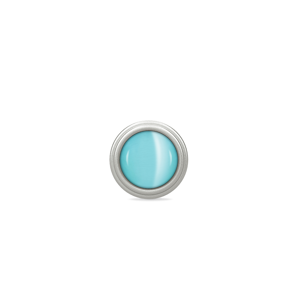 Aqua Blue Moon Crystal Charm