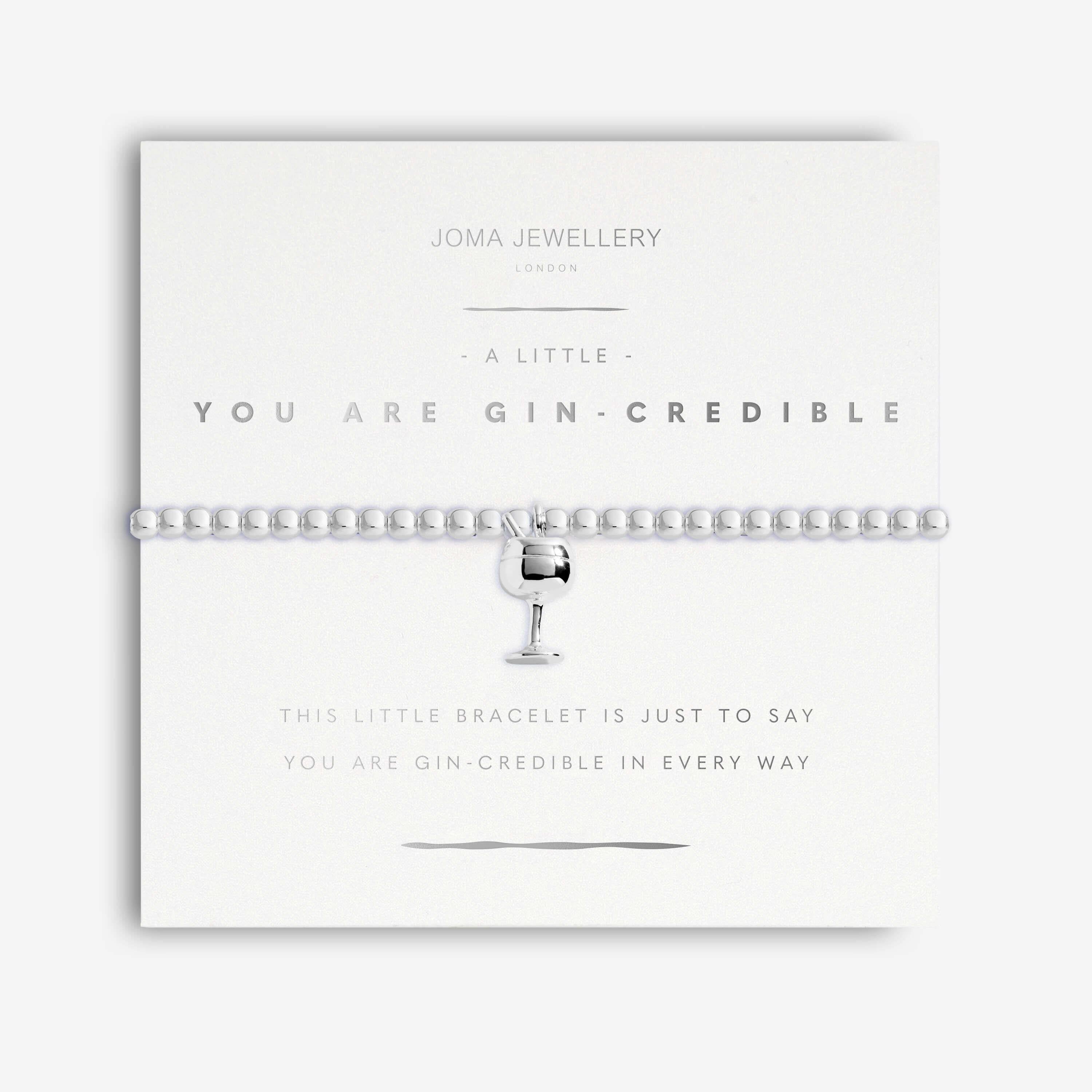 Radiance A Little | You Are Gin-Credible | Silver | Bracelet | 17.5cm Stretch