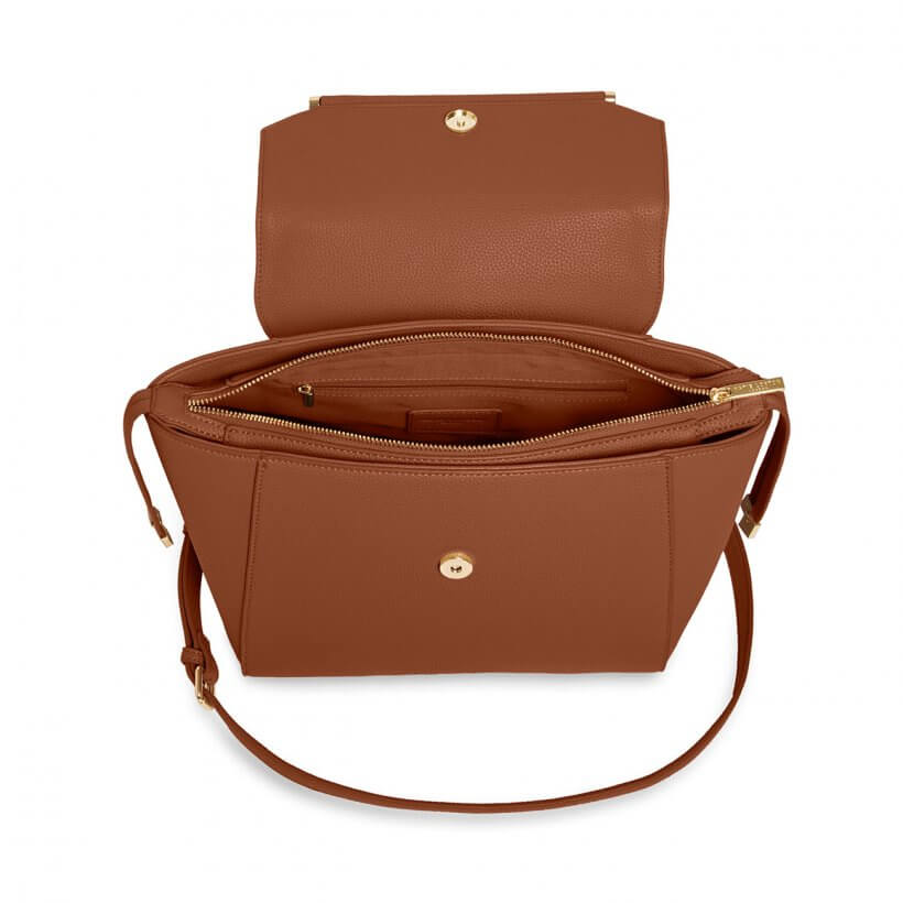 Ava Top Handle Bag | Cognac