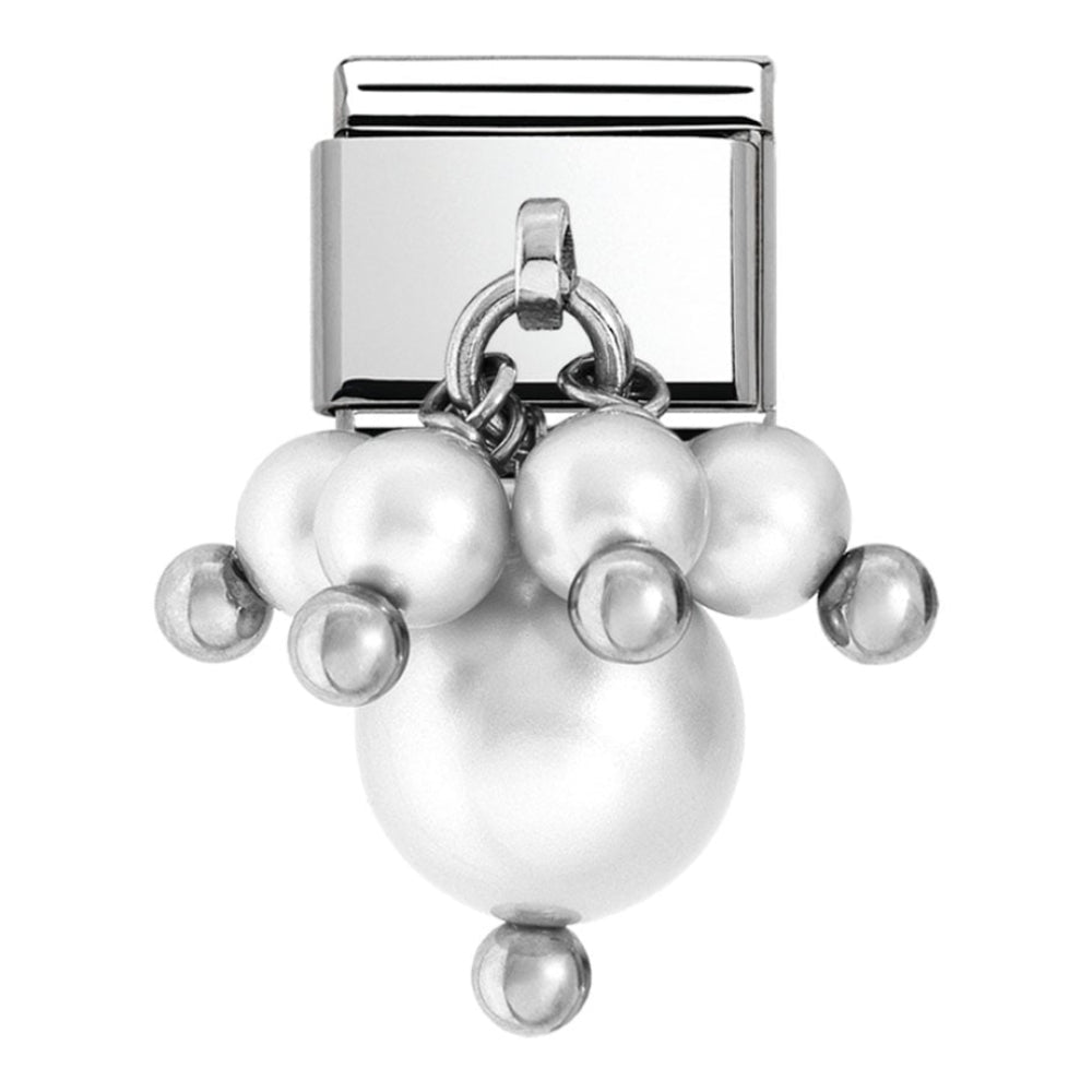 Classic White Pearls Charm Link